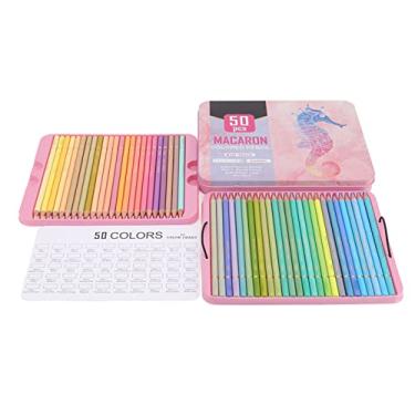 Imagem de Lápis de cor 50 cores material de choupo portátil conjunto de lápis para escrever desenho colorir fazer