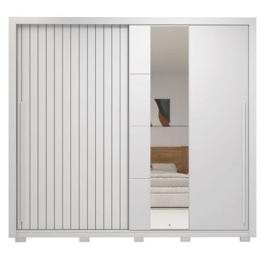 Imagem de Guarda Roupa Casal 2 Portas 4 Gavetas Romanus Branco Caemmun