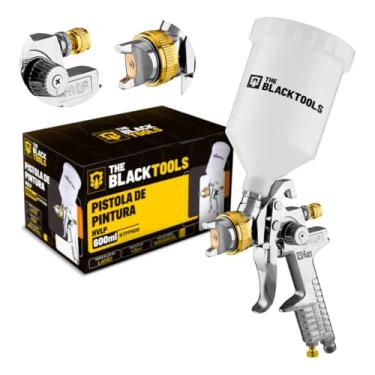 Imagem de Pistola De Pintura Profissional Automotiva Alta Pressão Hvlp 600ml Btpp600 The Black Tools
