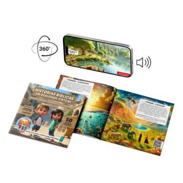 Imagem de Livro Histórias Bíblicas em Realidade Virtual Infantil Bíblico Interat