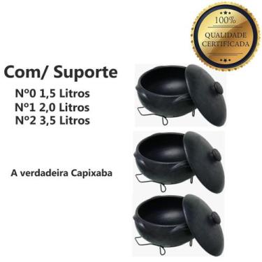 Imagem de Jogo Panela Barro Preto Capixaba Self Service N0 N1 N2 - Jhamba Le Coo