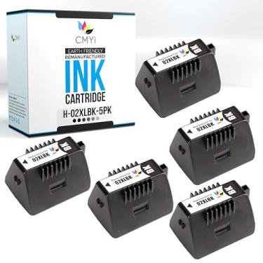 Imagem de CMYi Cartucho de tinta de substituição 02 preto para HP PhotoSmart C7100, C7150, C7180, C7200, C7280, C7283, C7288, C8100, C8150, C8180, C8183, D6160, D7100, D71455 , D715 Impressoras 5, D7160, D7168