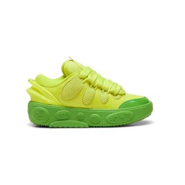 Imagem de PUMA Tênis infantil masculino La Francé Assist com cadarço casual - Verde, Verde/Lime Smash, 17