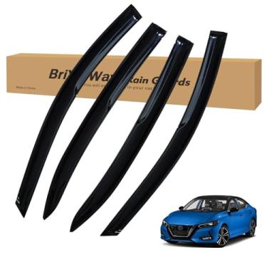 Imagem de BriYorWay Protetores de chuva para Nissan Sentra 2020 2021 2022 2023 2024 2025 acessórios, para defletores de janela Nissan Sentra viseiras de janela