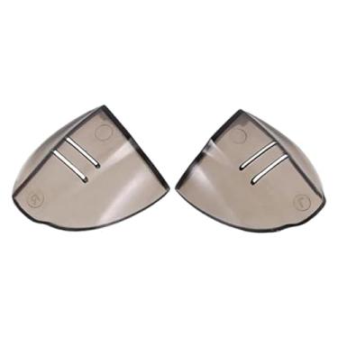 Imagem de RNXRZANK 1 Par de Protetores Laterais de Lentes de Encaixe para óculos, com 2 Furos, Preto translúcido, Tamanho real