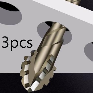Imagem de RNXRZANK Broca Excêntrica de Quatro Canais com Ponta de Carboneto para Peças de Furadeira de Impacto, Estável E de Fácil Montagem, 3 Pecas