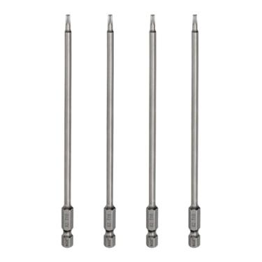 Imagem de HARFINGTON 4 peças de chave de fenda Torx T10, haste sextavada, 150 mm, ponta magnética, sem furo, à prova de adulteração, 6 pontas, estrela de 6 pontas, chaves de fenda industriais de aço S2