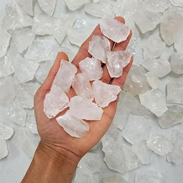 Imagem de URMIBDAI Decoração de casa cheia de textura, cristal de quartzo branco natural em massa pedras preciosas ásperas, cristais naturais (tamanho: 100 g)
