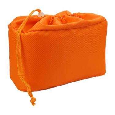 Imagem de Ysyqkn Bolsa Interna para Câmera, Estojo Portátil com Cordão para Câmera Digital, Acessórios para Câmeras Mirrorless E DSLR, Laranja, Tamanho real