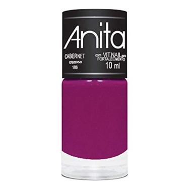 Imagem de Esmalte Anita Cabernet Cremoso - Cor Vinho Intensa, Alta Pigmentação e Aplicação Suave - 186