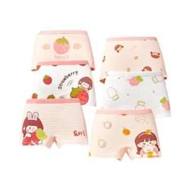 Imagem de Calcinhas De Algodão Macio Para Meninas, Pacote Com 6, Cuecas Boxer La