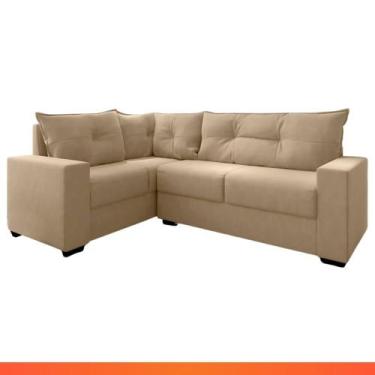 Imagem de Estofado Sofá de Canto 5 Lugares Veneza com Espuma D26 e Estrutura de 