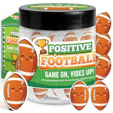 Imagem de Pote positivo com 60 cartões de afirmação, apoio emocional, presentes bobos para mulheres, mini mesa, meias para meninas adolescentes, presentes modernos para meninas, presente engraçado (futebol)