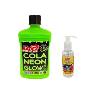 Imagem de Kit de Slime com Ativador e Cola Glow Verde Neon - Radex
