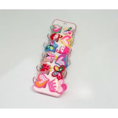 Imagem de Kit 12 Prendedores Infantil Fofos com Desenhos – Piranhas de Cabelo para Meninas Acessórios Coloridos (KIT 12 pcs)