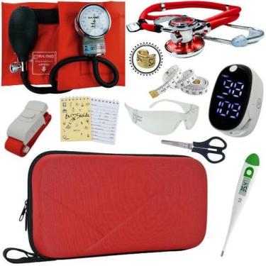 Imagem de Kit Enfermagem Com Case Premium Incoterm - Love Saude, VERMELHO P.A ME