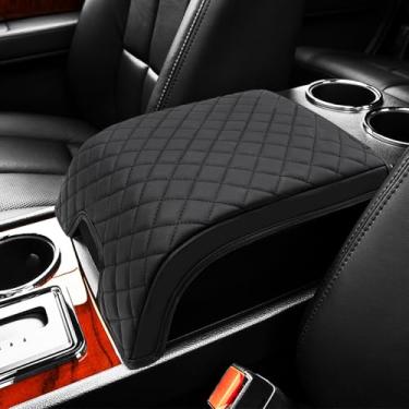 Imagem de KBH Capa de apoio de braço de console central para Lincoln Navigator 2007-2014, protetor de tampa de descanso de braço do console médio, acessórios internos, antiarranhões, preto