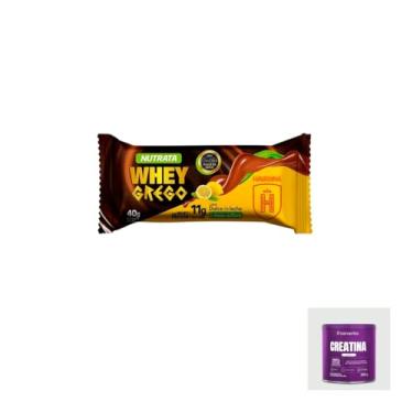 Imagem de Kit Whey Grego Bar Doce de Leite e Limão Havanna + Creatina 100% Pura 300g Sanavita