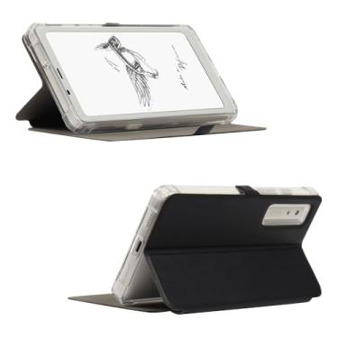 Imagem de Mingfeng Capa compatível com base de maquiagem ultrafina à prova de choque, com 4 airbags, adequada para Onyx Boox Palma & Kant 2 Kant2 15.6 cm e-Book capa traseira de TPU transparente suporte preto