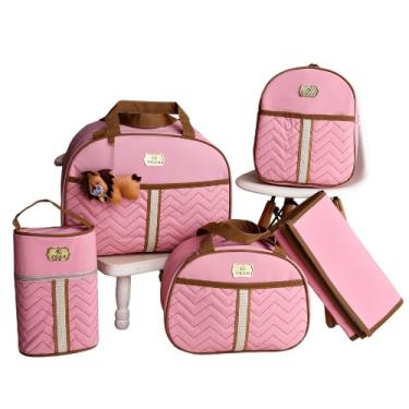 Imagem de kit 5 Bolsas Mala Saída Maternidade (rosa)