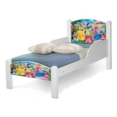 Imagem de Mini Cama Infantil Das Princesas Com Pés De Madeira