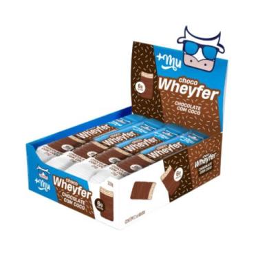 Imagem de Choco Wheyfer Mais Mu Display com 12 unidades, Chocolate com coco