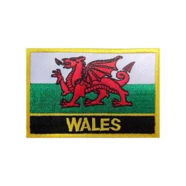 Imagem de Ruoming 1 PÇ Patch de bandeira multinacional bordado a ferro ou costurado em bordado tático militar nacional multinacional (País de Gales)