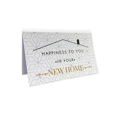 Imagem de Lashicorn Cartões de notas Happiness in Your New Home com envelopes | Pacote com 25 12,7 x 17,8 cm para corretores de imóveis, corretores de seguros, cartões de cliente, presente de boas-vindas de