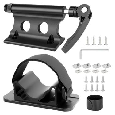 Imagem de 2 peças de suporte de roda traseira de bicicleta, suporte de garfo de bicicleta, compatível com várias bicicletas, acessório de rack de teto de carro para bicicletas de estrada/montanha, fácil de