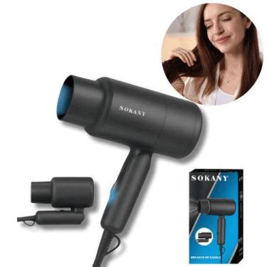 Imagem de Secador de Cabelo Portátil Dobrável 400W - Compacto para Viagens, Leve