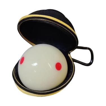 Imagem de Pegciuho Bolas de Bilhar para Treino com Estojo, 6 Bolas de Bilhar com Ponto Vermelho para Lazer, Exercício E Desporto em Recinto Fechado, Saco de Armazenamento Amarelo