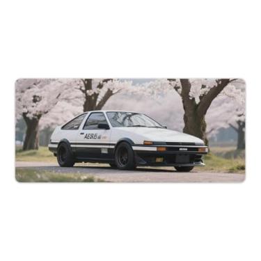 Imagem de HouLaiZhe JDM Tapetes de mesa para carro, árvore de cerejeira, retrô, Ae86, mouse pads para jogos, tapetes grandes para teclado de mesa, computador, 40 x 90 cm