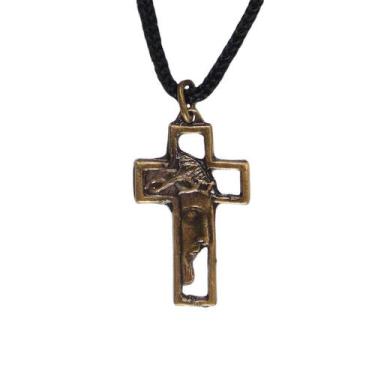 Imagem de Cordão com Crucifixo Face de Cristo em Bronze Mod. 2 - SJO Artigos Rel