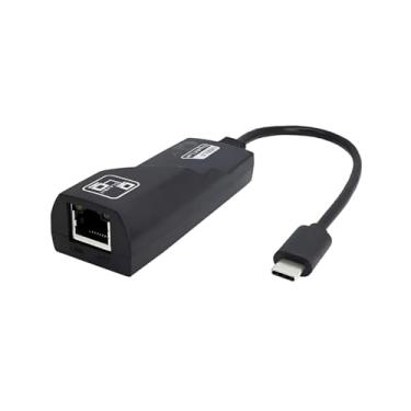 Imagem de Cabo Adaptador Type-C Para RJ45 Lan Gigabit 10/100/1000Mbps