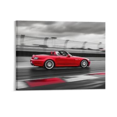 Imagem de HouLaiZhe S2000 Top Speed Jdm Car Cool Sports Posters Tela Estética Decoração de Parede Pintura de Parede Impressão de Sala de Galeria Decoração de Parede para Quarto Sala de Estar Escritório 16 x 20