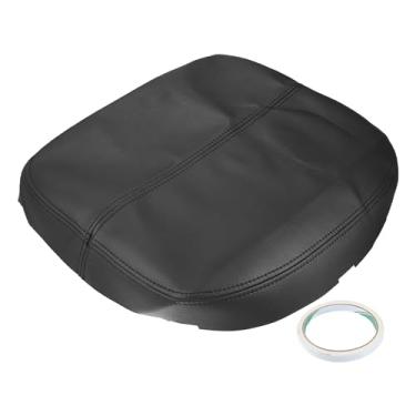 Imagem de uxcell Capa de apoio de braço para console central de couro de microfibra preta para Cadillac Escalade 2007-2014