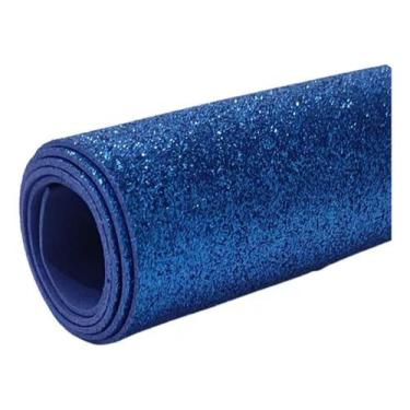 Imagem de 10 folha eva 40x48 azul glitter - Dubai