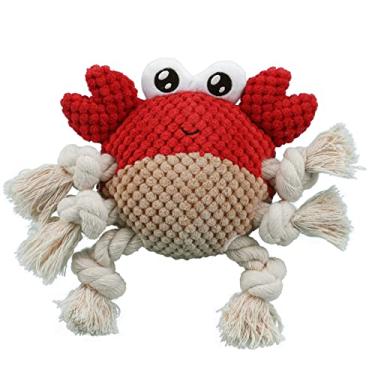 Imagem de Brinquedo de cachorro Squeaky pelúcia recheado para limpeza dentes filhote pequeno médio e grande Corduroy Seguro Macio Interativo Busca Tug of War Aliviar Ansiedade Reduzir Comportamentos Destrutivos