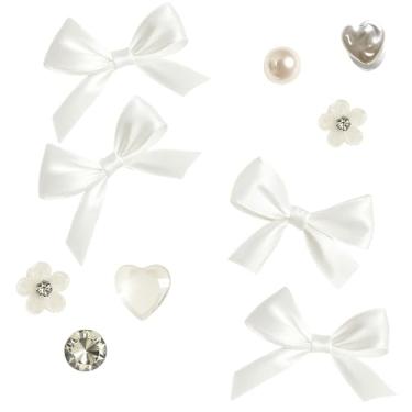 Imagem de Umvabifut Pingentes femininos com laço, conjunto de pingentes de decoração de sapatos de tamanco para sandálias, correntes brilhantes para sapatos femininos para tamanco, muti, Small