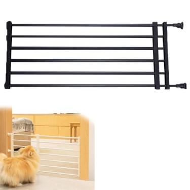 Imagem de Cabine de Porta para Pets Partição Cães Rail Isolamento Portões Internos e Gatos Pequenos Médios Design Punch Retrátil Livre Adequado Cozinha Residencial Escada Passagem