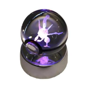 Imagem de Lâmpada De Cristal 3D Pikachu Gengar Mew Mewtwo Base De Figuras Presen