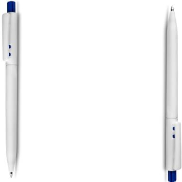 Imagem de Caneta Esferográfica Touch Screen Retrátil, Plástica, Escrita Azul, Ponta Fina 0.7mm, Grip Emborrachado, Design Moderno, Cilíndrica, para Escritório (Kit 2 Azul)