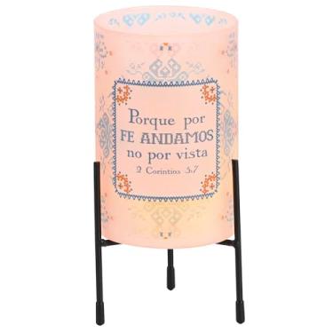 Imagem de Dicksons Castiçal inspirador Christian Hurricane com suporte preto 10 x 20 cm vidro fosco para blush Camina Por Fe