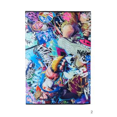 Imagem de Micotaku Tapeçaria de arte grafite oficialmente licenciada Street Fighter temporada 6, 152 × 101 cm, tamanho único