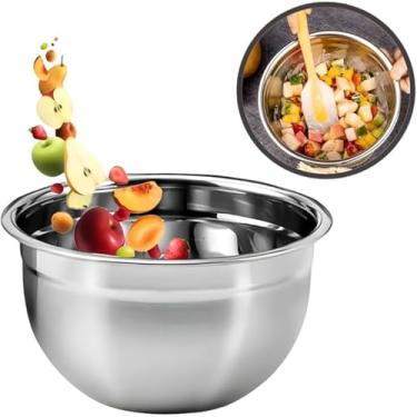 Imagem de Tigela Bowl Inox Multiuso Profissional, 24cm de Diâmetro, Aço Inoxidável, 11,5cm Altura, Para Cozinha Doméstica e Profissional