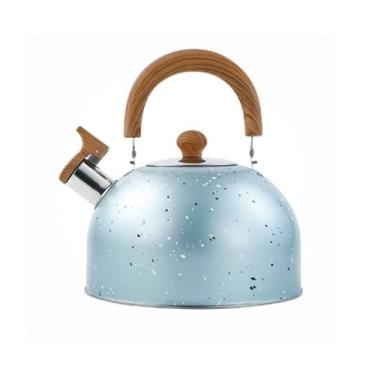 Imagem de Chaleira Inox com tampa bico de Apito chá café Fogão Gás Elétrico e Indução Ferve Rápido para cozinha，Ideal para Cafézinho Diário no Brasil(Aleatório)