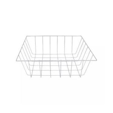 Imagem de Kit 3 Cestos Fruteira Aramado em Aço – Organizador de Frutas, Legumes e Pães com Corrediça Lateral(Branco)