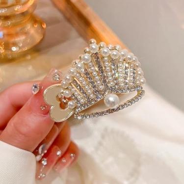 Imagem de 1 peça suporte de rabo de cavalo com coroa de prata, clipe alto para rabo de cavalo para tranças, acessórios de cabelo de casamento