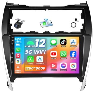 Imagem de Rádio estéreo de carro para Toyota Camry 2012 2013 2014: 32 GB 10 em 1280 * 800 HD tela sensível ao toque Carplay Andriod Auto