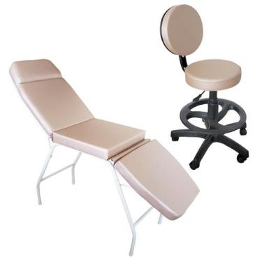 Imagem de Kit Maca 3 Posições + Mocho Profissional Clínica Estética - For-ty Sto